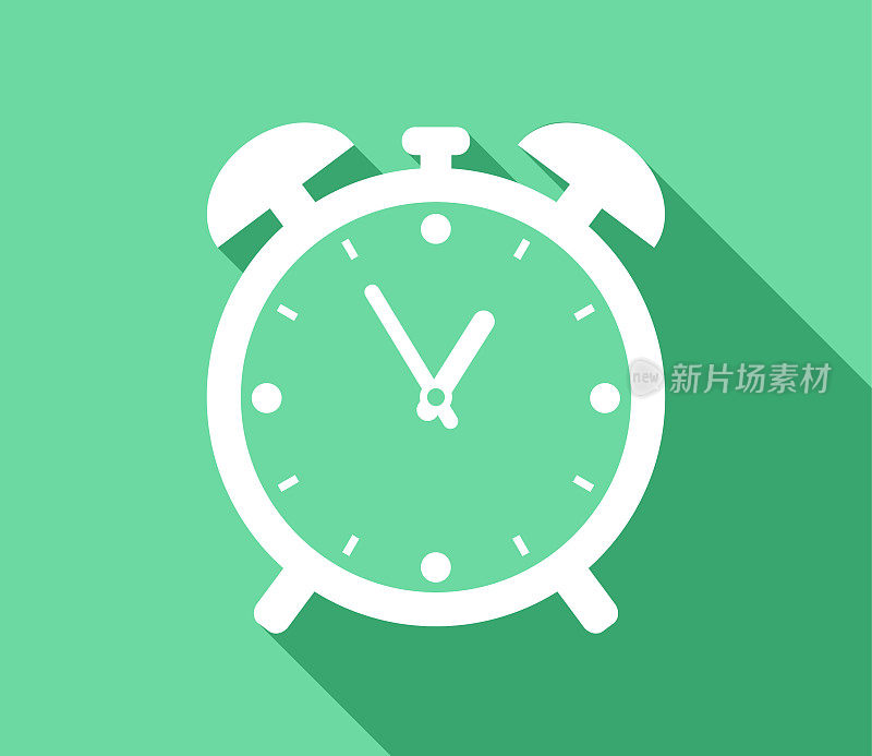 Alarm clock timer showing time